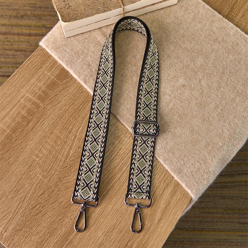 Cinghie di ricambio per borse a tracolla regolabili con tracolla geometrica a righe e rombi in stile boho Buddha Stones - image 7