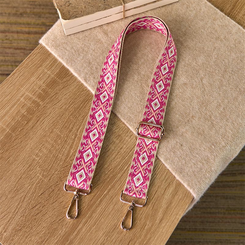 Cinghie di ricambio per borse a tracolla regolabili in jacquard geometrico a righe quadrilatere boho rombo Buddha Stones - image 6