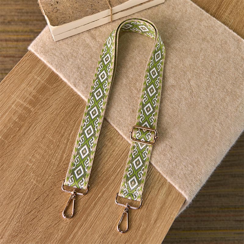 Cinghie di ricambio per borse a tracolla regolabili in jacquard geometrico a righe quadrilatere boho rombo Buddha Stones - image 12