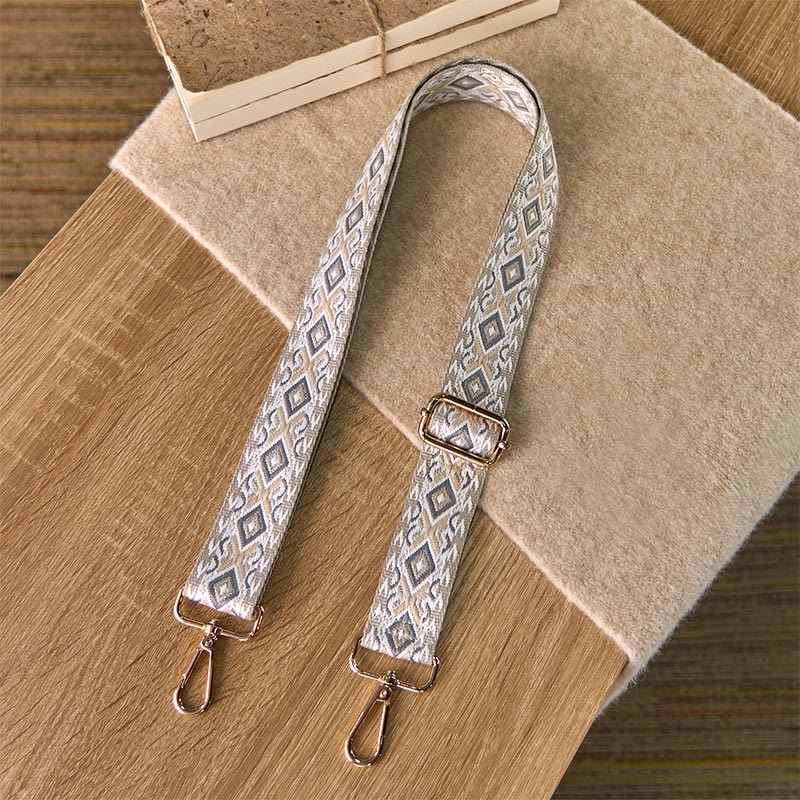 Cinghie di ricambio per borse a tracolla regolabili in jacquard geometrico a righe quadrilatere boho rombo Buddha Stones - image 10
