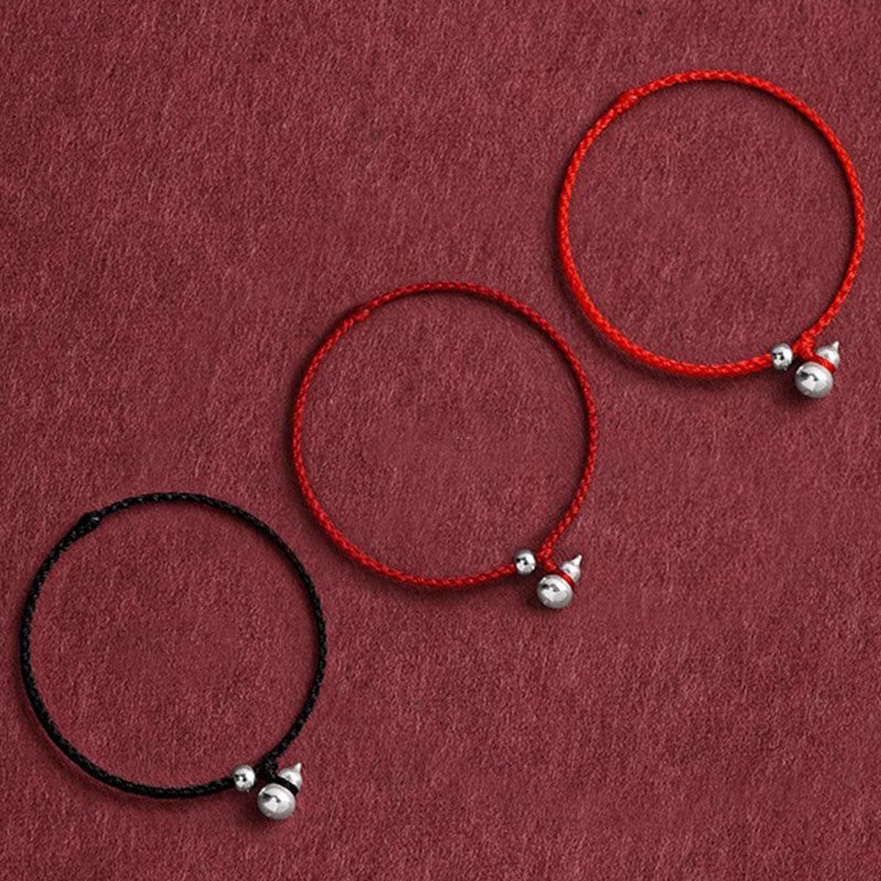 Bracciale con ciondolo portafortuna a forma di zucca in argento sterling 925 Buddha Stones e cordino di collegamento - image 14