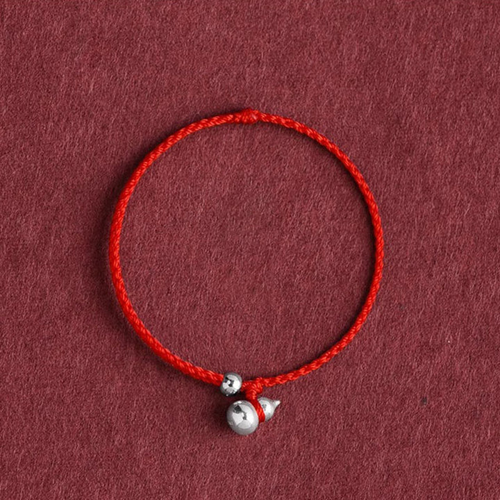 Bracciale con ciondolo portafortuna a forma di zucca in argento sterling 925 Buddha Stones e cordino di collegamento - image 0