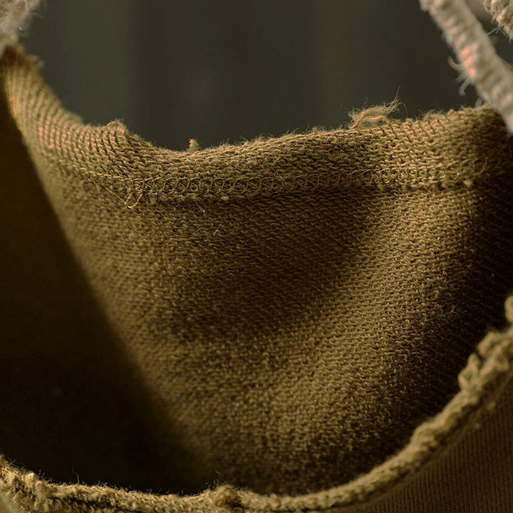 Camicia da donna in cotone con scollo rotondo, maniche lunghe e bottoni , Buddha Stones Fall Solid - image 8