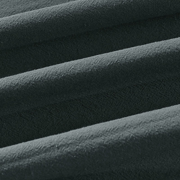 Giacca da uomo in lino e cotone con mezza manica, motivo Buddha Stones, con un bottone cinese e una rana - image 9