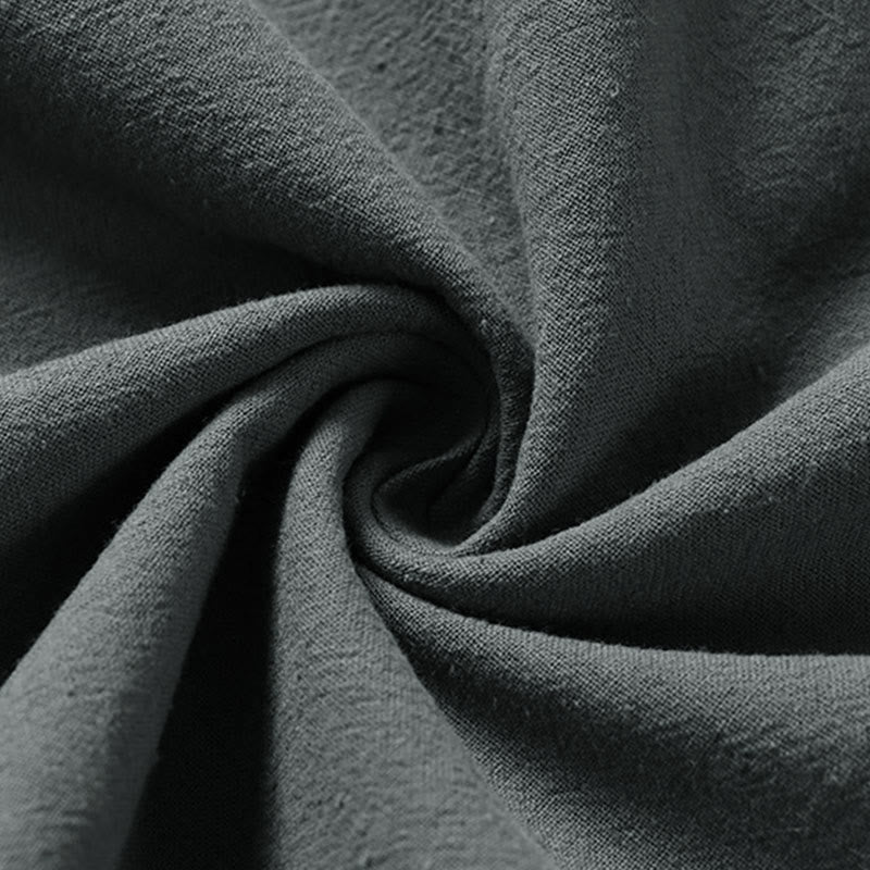 Kimono da uomo in cotone e lino con maniche a tre quarti, motivo Buddha Stones, con lacci semplici - image 8