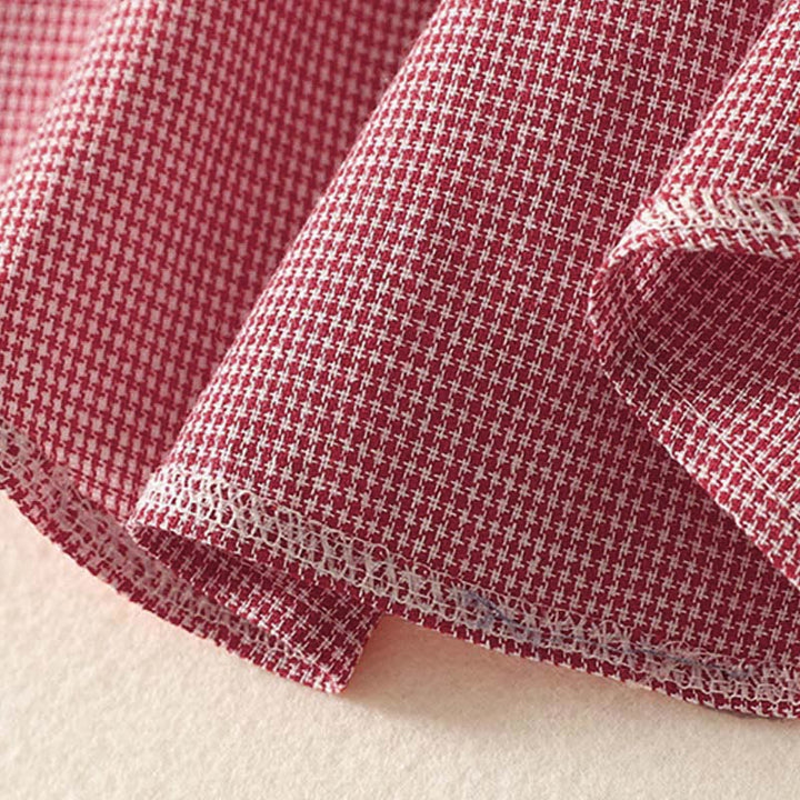 Camicia da donna a maniche lunghe con colletto rialzato, bottoni, ricamo a quadri con gatto e gattino, motivo Buddha Stones Fall - image 14