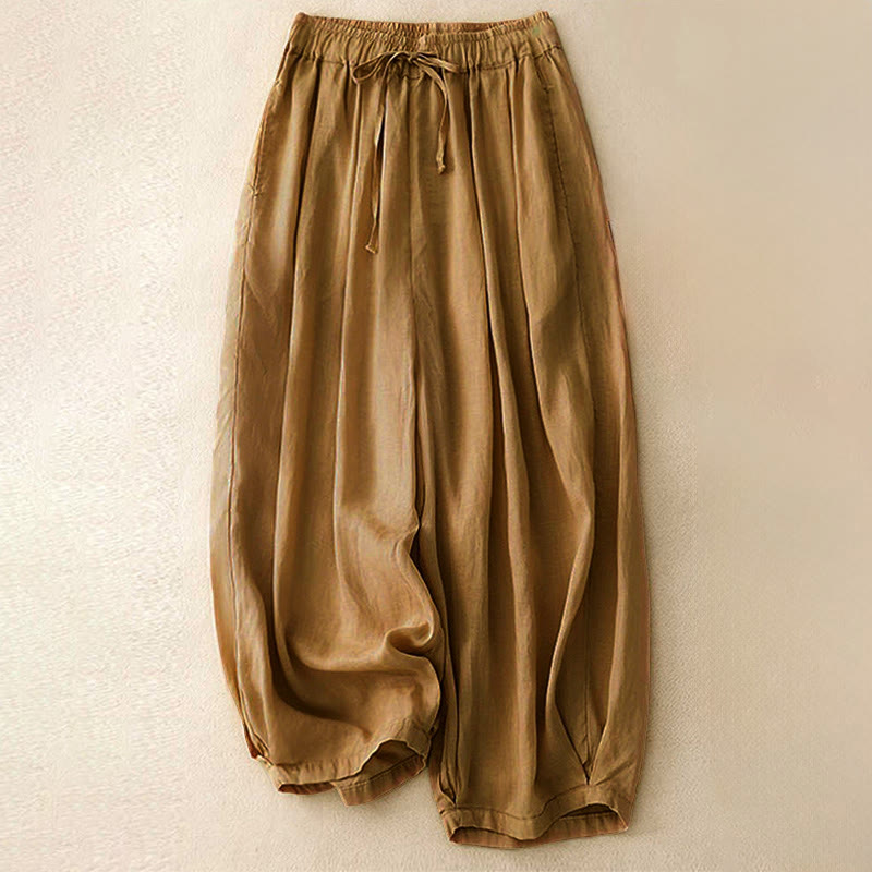 Pantaloni Capri Harem da donna in cotone con elastico in vita, modello Buddha Stones , con tasche - Perù - US8-10, UK/AU12-14, EU40-42 (2XL) - image 22