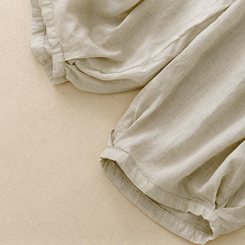 Pantaloni Capri Harem da donna in cotone con elastico in vita, modello Buddha Stones , con tasche - image 7