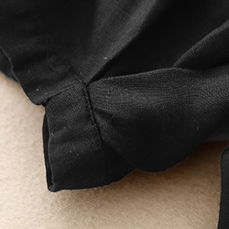 Pantaloni capri corti harem da donna con elastico in vita e tasche, modello estivo Buddha Stones. - image 16