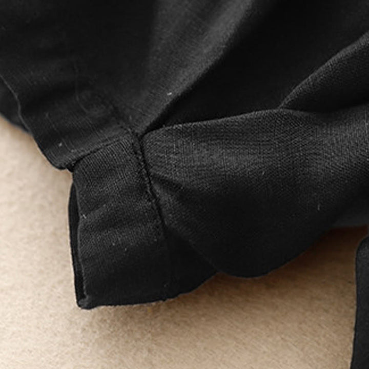 Pantaloni capri corti harem da donna con elastico in vita e tasche, modello estivo Buddha Stones. - image 16