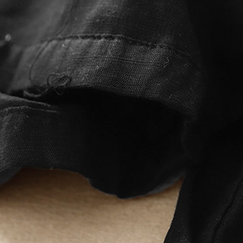 Pantaloni capri corti harem da donna con elastico in vita e tasche, modello estivo Buddha Stones. - image 17