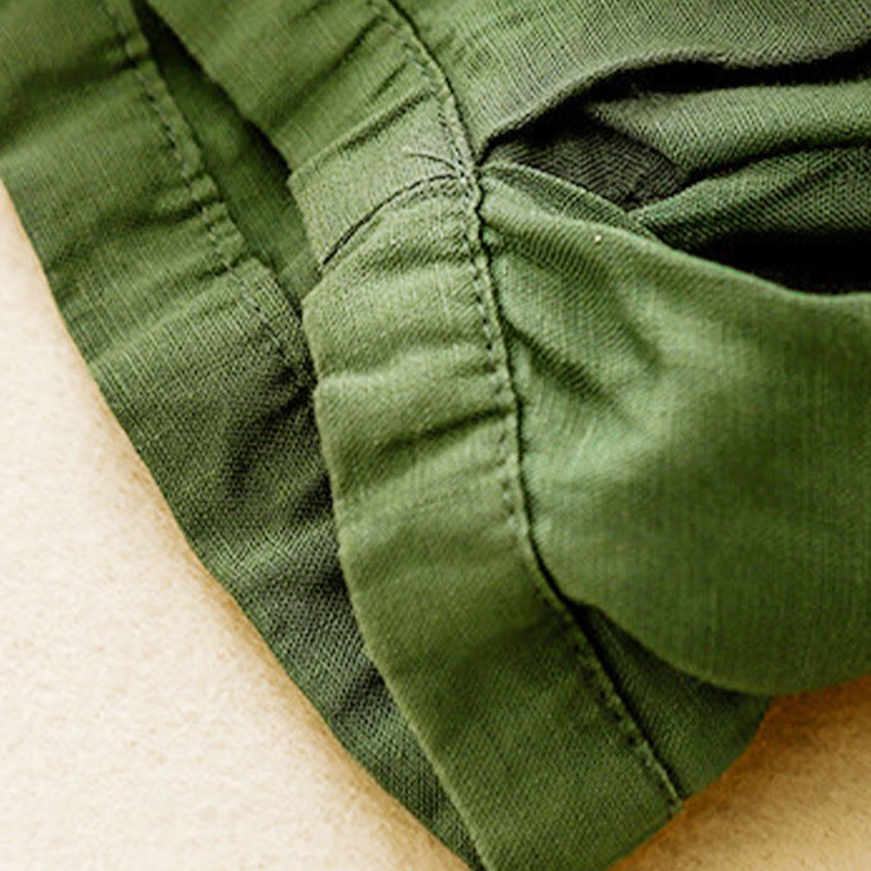 Pantaloni capri corti harem da donna con elastico in vita e tasche, modello estivo Buddha Stones. - image 31
