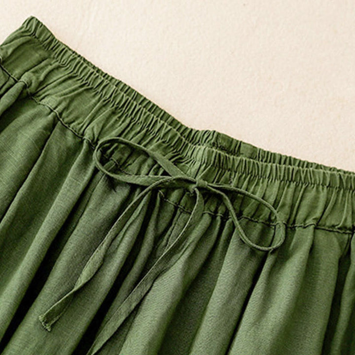 Pantaloni capri corti harem da donna con elastico in vita e tasche, modello estivo Buddha Stones. - image 28