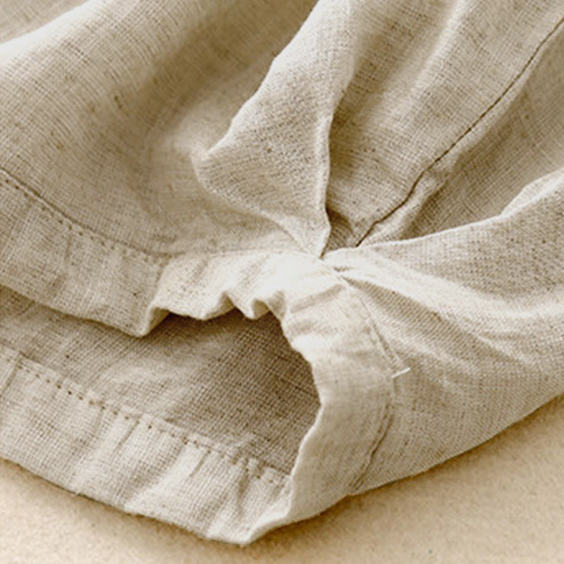 Pantaloni capri corti harem da donna con elastico in vita e tasche, modello estivo Buddha Stones. - image 8