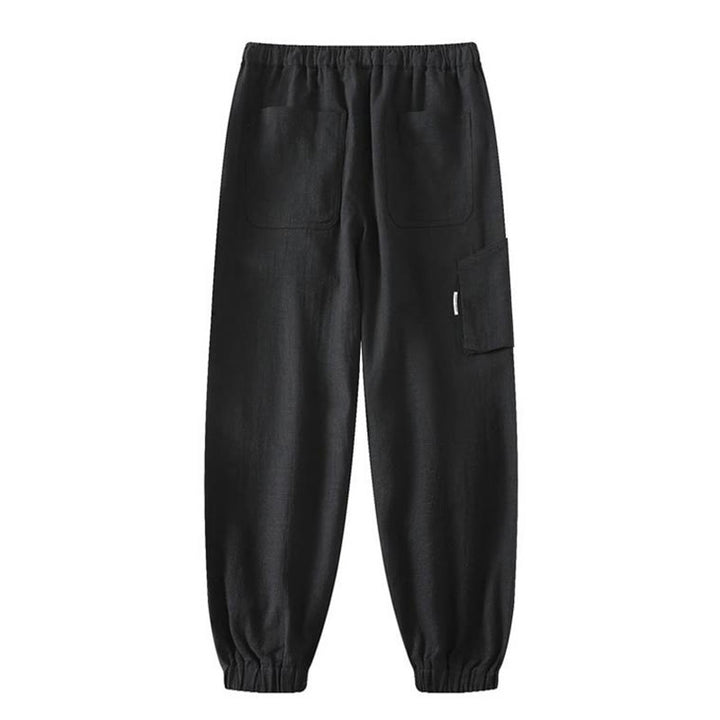 Pantaloni da uomo affusolati con tasche, lunghezza alla caviglia, in lino, cotone e ramiè estivo Buddha Stones - image 14