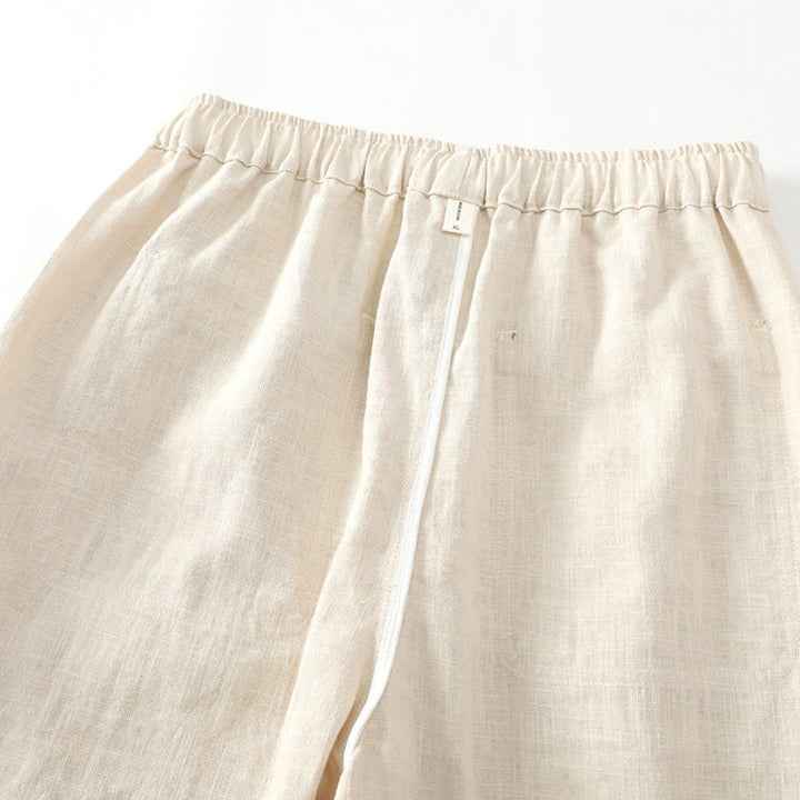 Pantaloni da uomo affusolati con tasche, lunghezza alla caviglia, in lino, cotone e ramiè estivo Buddha Stones - image 8