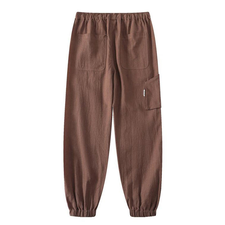 Pantaloni da uomo affusolati con tasche, lunghezza alla caviglia, in lino, cotone e ramiè estivo Buddha Stones - image 16