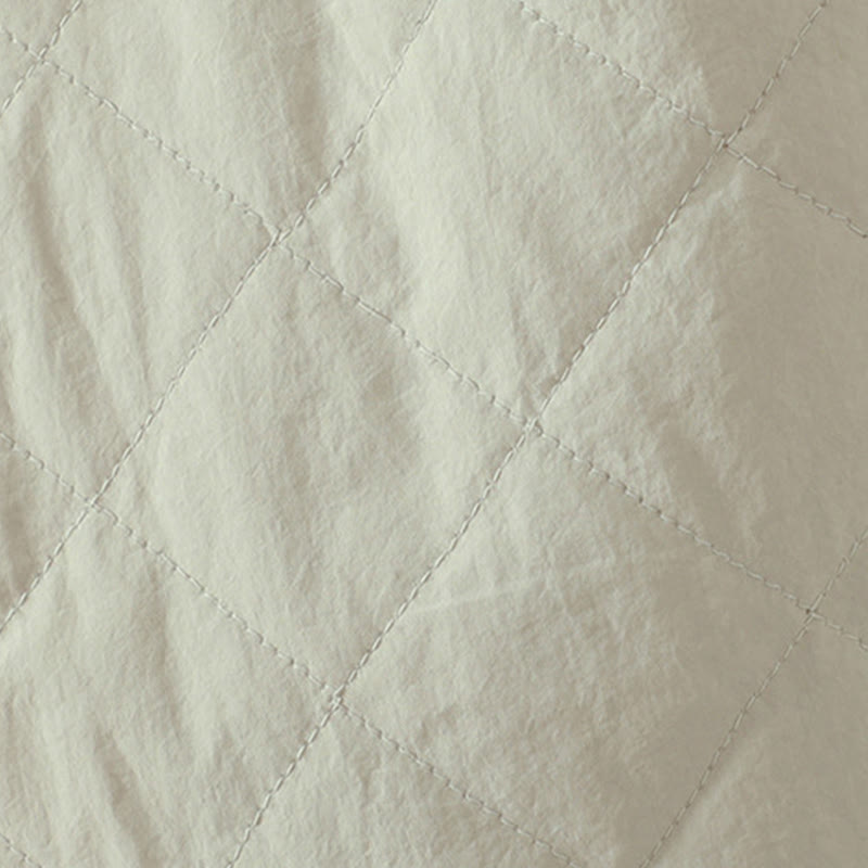 Pantaloni da donna spessi in cotone e poliestere con motivo a rombi Buddha Stones, con tasche - image 11