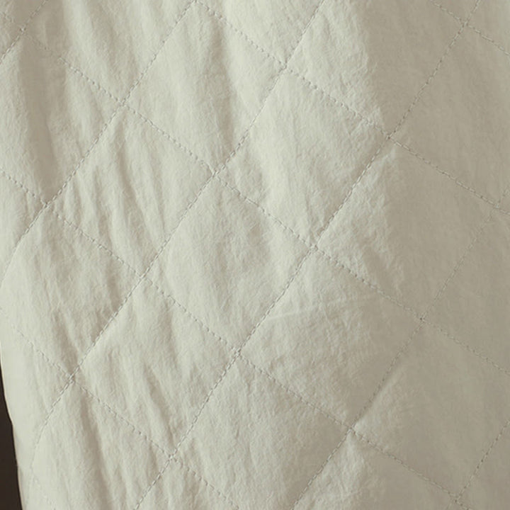 Pantaloni da donna spessi in cotone e poliestere con motivo a rombi Buddha Stones, con tasche - image 10