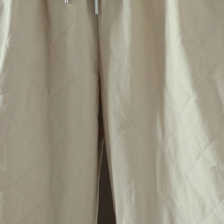 Pantaloni da donna spessi in cotone e poliestere con motivo a rombi Buddha Stones, con tasche - image 7