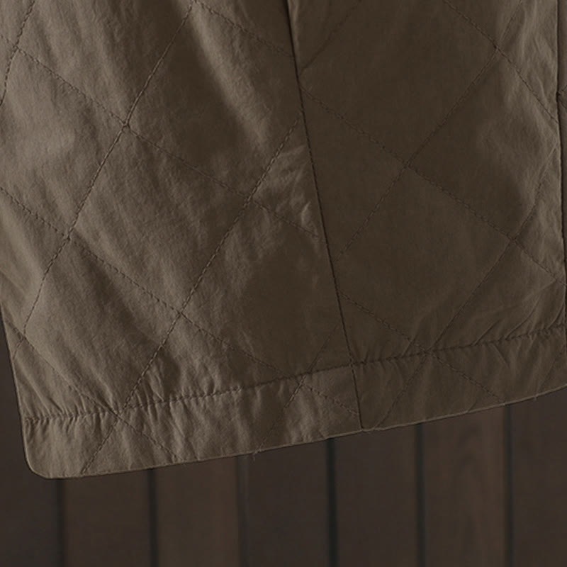 Pantaloni da donna spessi in cotone e poliestere con motivo a rombi Buddha Stones, con tasche - image 21