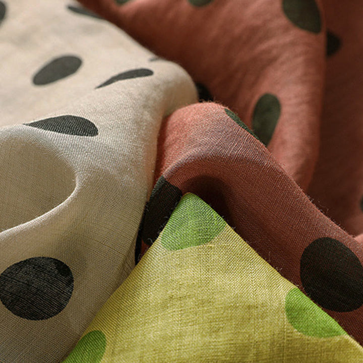 Camicia da donna in poliestere con maniche lunghe e scollo rotondo a pois, motivo Buddha Stones Fall  - image 25