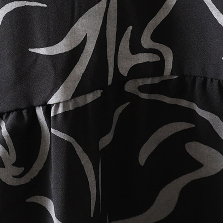 Camicia da donna a maniche lunghe con colletto alto e motivo a righe, ideale per primavera e autunno, Buddha Stones.  - image 20