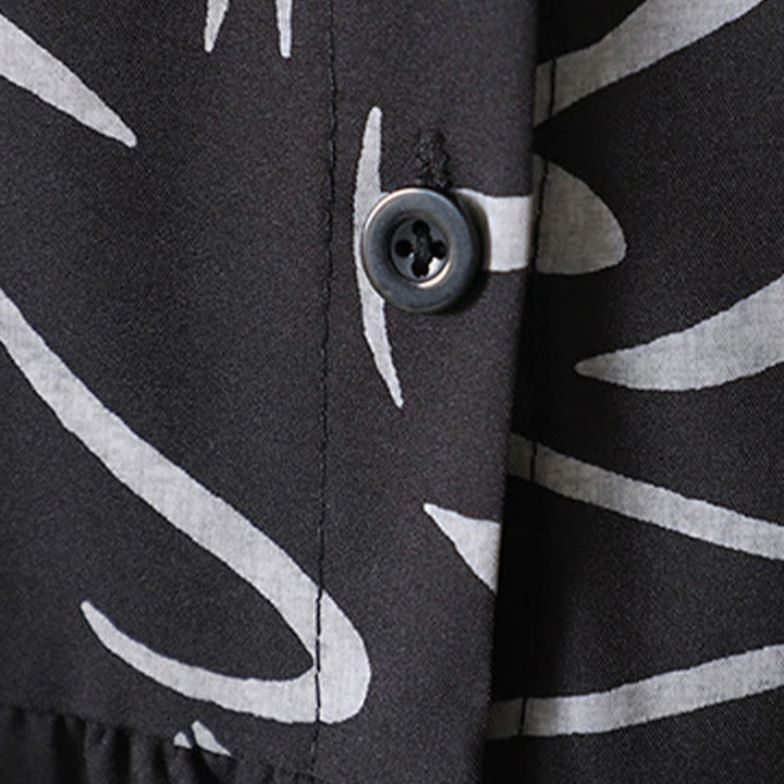 Camicia da donna a maniche lunghe con colletto alto e motivo a righe, ideale per primavera e autunno, Buddha Stones.  - image 19