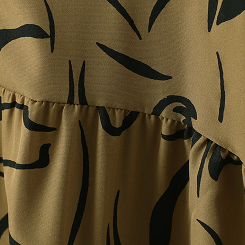 Camicia da donna a maniche lunghe con colletto alto e motivo a righe, ideale per primavera e autunno, Buddha Stones.  - image 12