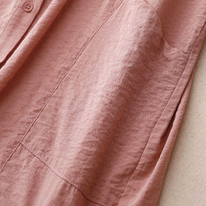 Camicia da donna in cotone e poliestere, a maniche lunghe, con colletto rialzato, Buddha Stones, primavera-autunno  - image 20