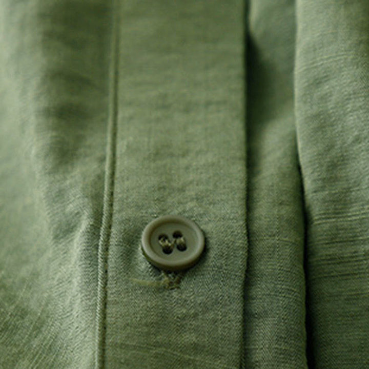 Camicia da donna in cotone e poliestere, a maniche lunghe, con colletto rialzato, Buddha Stones, primavera-autunno  - image 8