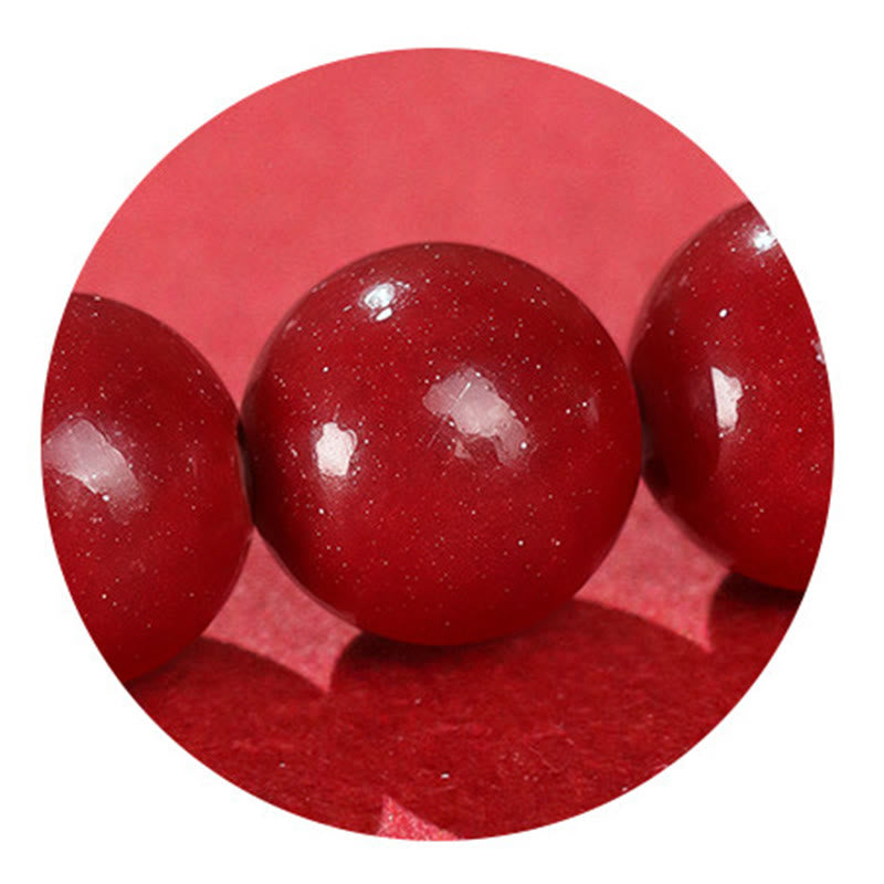 Braccialetto di benedizione in corda rossa di giada cinabro dell'anno del cavallo Buddha Stones - image 10