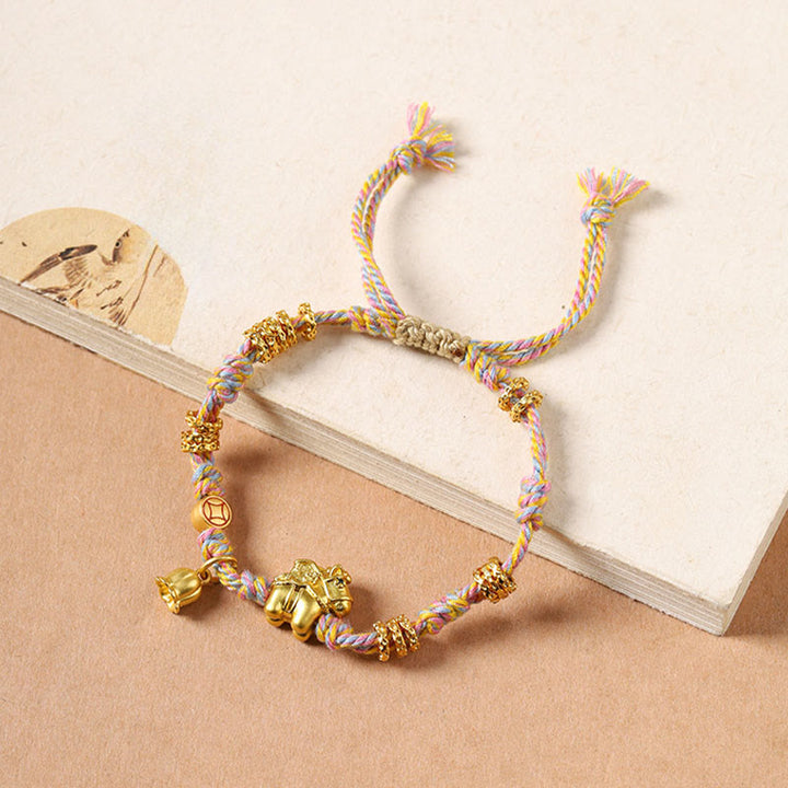 Braccialetto tibetano intrecciato in corda di rame con Buddha Stones dell'anno del cavallo - image 9