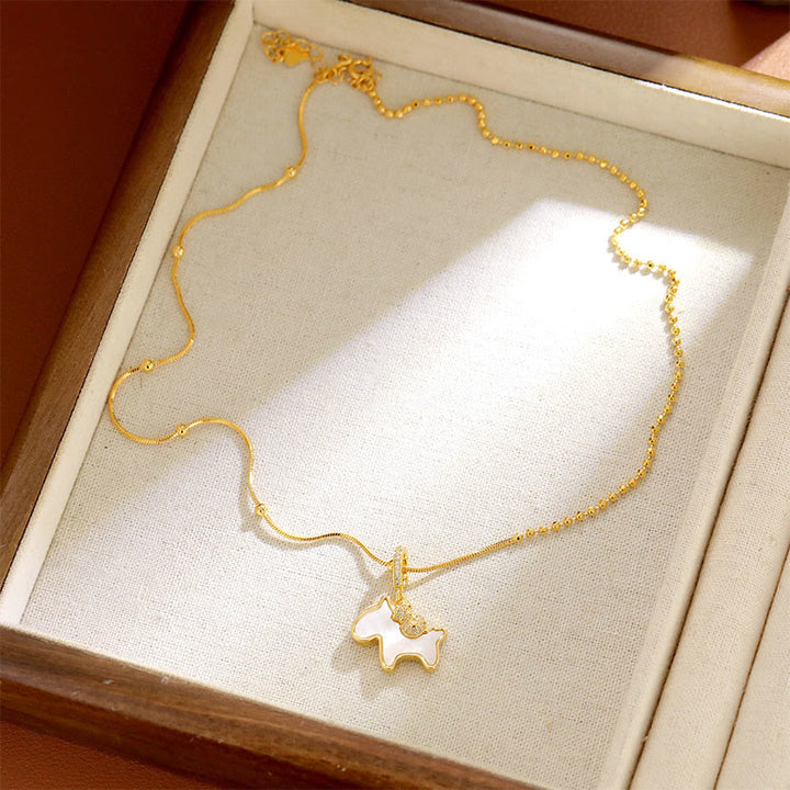 Collana con ciondolo in rame con Buddha Stones ciondolo portafortuna per l'anno del cavallo - image 2