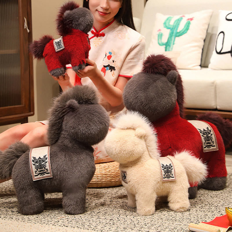 Cuscino da sella ricamato Buddha Stones, anno del cavallo, peluche, decorazione per la casa - image 13