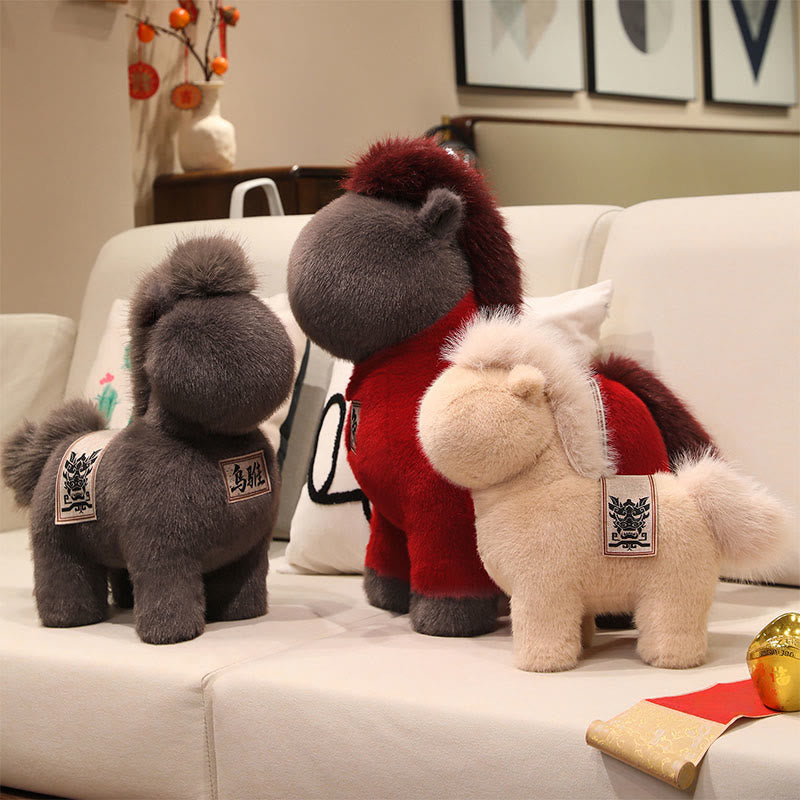 Cuscino da sella ricamato Buddha Stones, anno del cavallo, peluche, decorazione per la casa - image 11