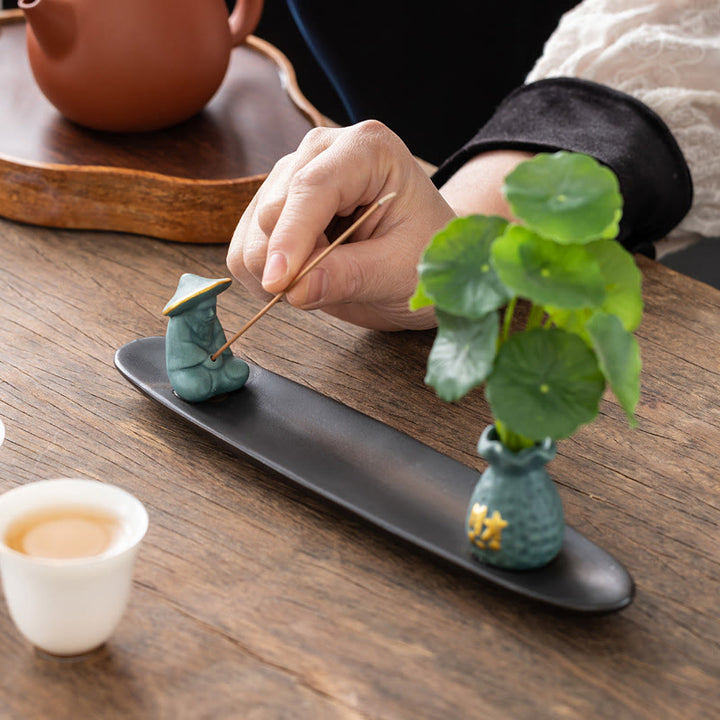 Bruciatore di incenso per la decorazione della casa Buddha Stones Pixiu Wealth - image 3