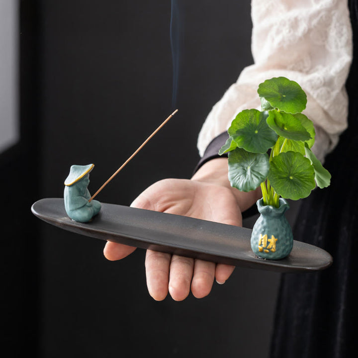 Bruciatore di incenso per la decorazione della casa Buddha Stones Pixiu Wealth - image 11