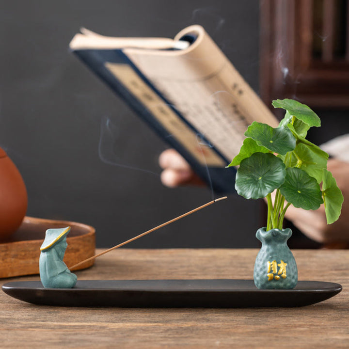 Bruciatore di incenso per la decorazione della casa Buddha Stones Pixiu Wealth - image 2