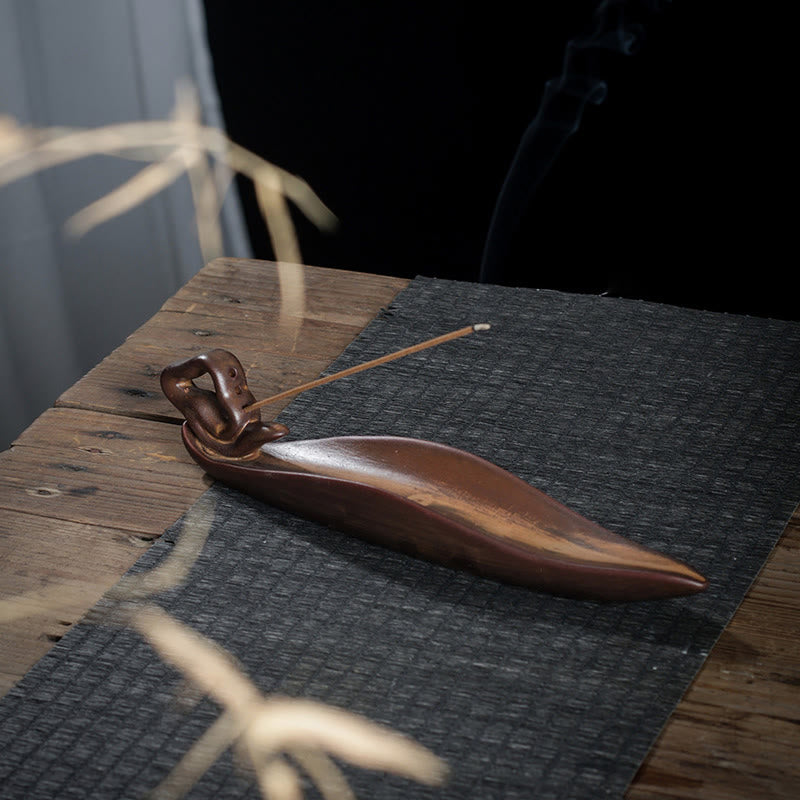 Buddha Stones, piccola barca, cicala, decorazione per la casa, bruciatore di incenso - image 6