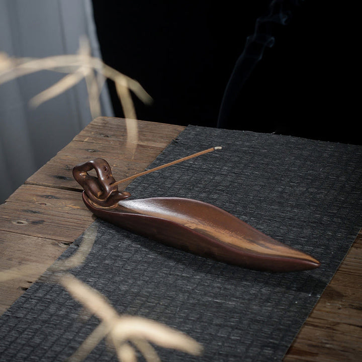 Buddha Stones, piccola barca, cicala, decorazione per la casa, bruciatore di incenso - image 6