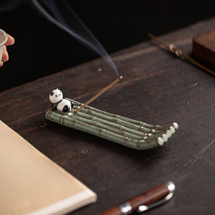 Bruciatore di incenso per la decorazione della casa Buddha Stones panda - image 11
