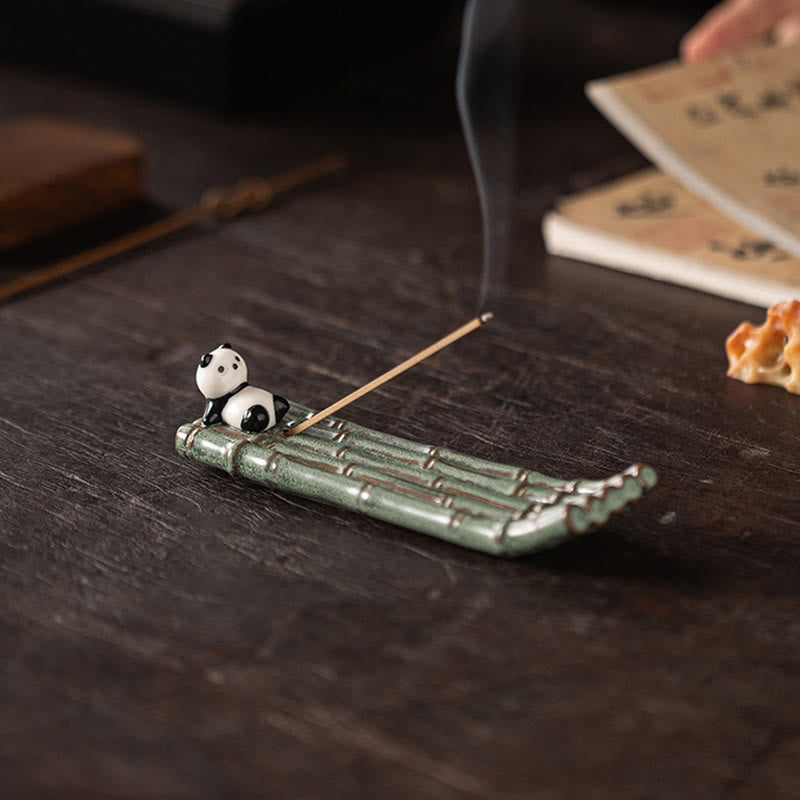 Bruciatore di incenso per la decorazione della casa Buddha Stones panda - image 13