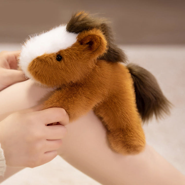 Decorazione da scrivania con bambola di peluche in posa reclinata, motivo: Buddha Stones, anno del cavallo - image 1