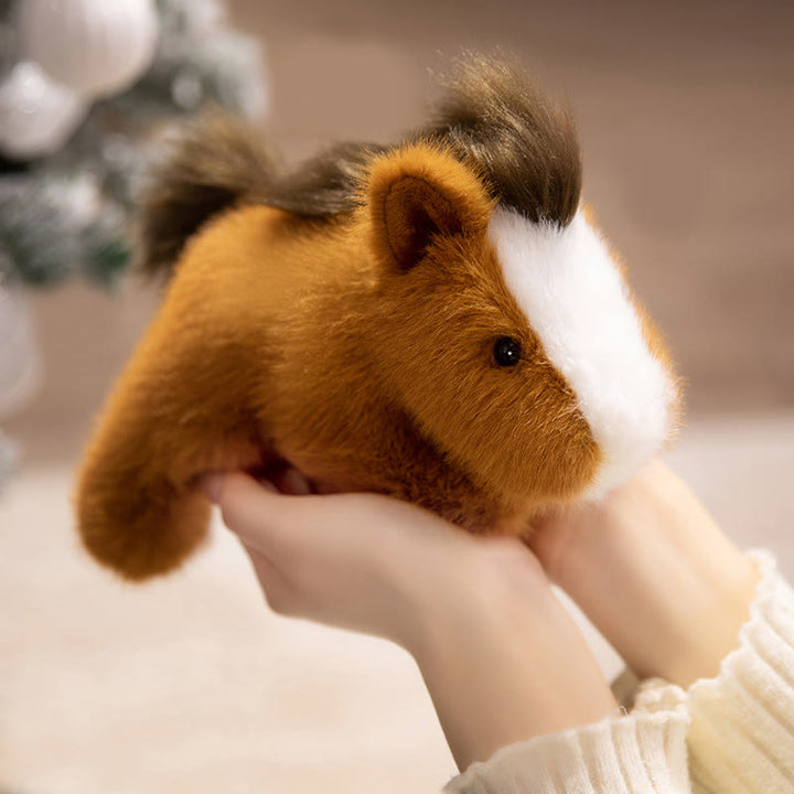 Decorazione da scrivania con bambola di peluche in posa reclinata, motivo: Buddha Stones, anno del cavallo - Cavallo - 18*10*7cm - image 0