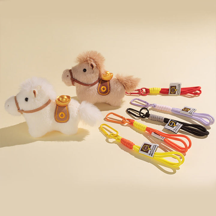 Decorazione da appendere con pony di peluche a tinta unita, lingotto d'oro dell'anno del cavallo, Buddha Stones - image 28