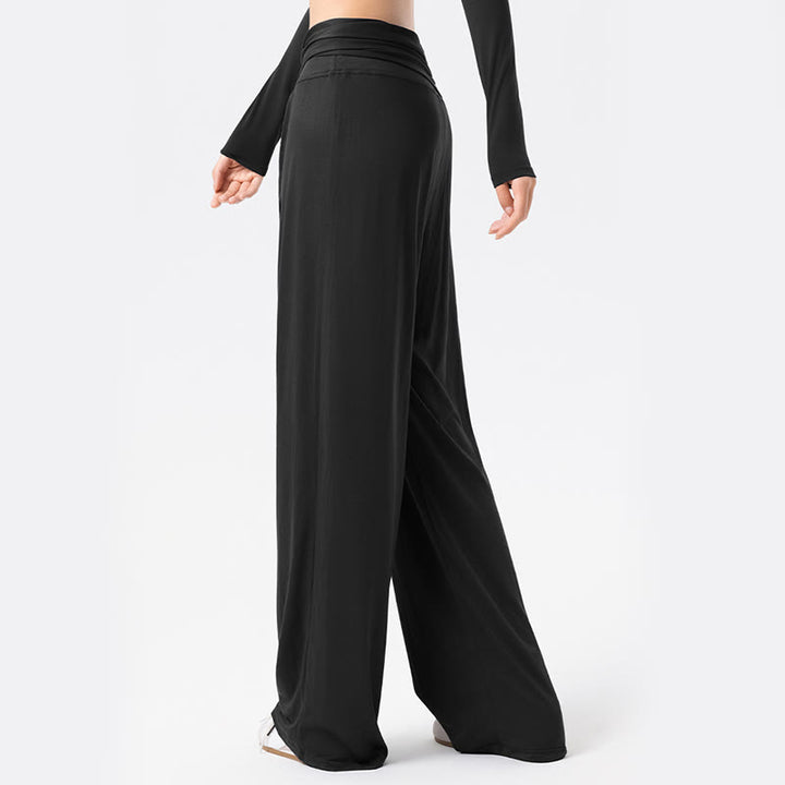 Pantaloni sportivi da donna a gamba larga, traspiranti, con lacci, casual, Buddha Stones - image 1