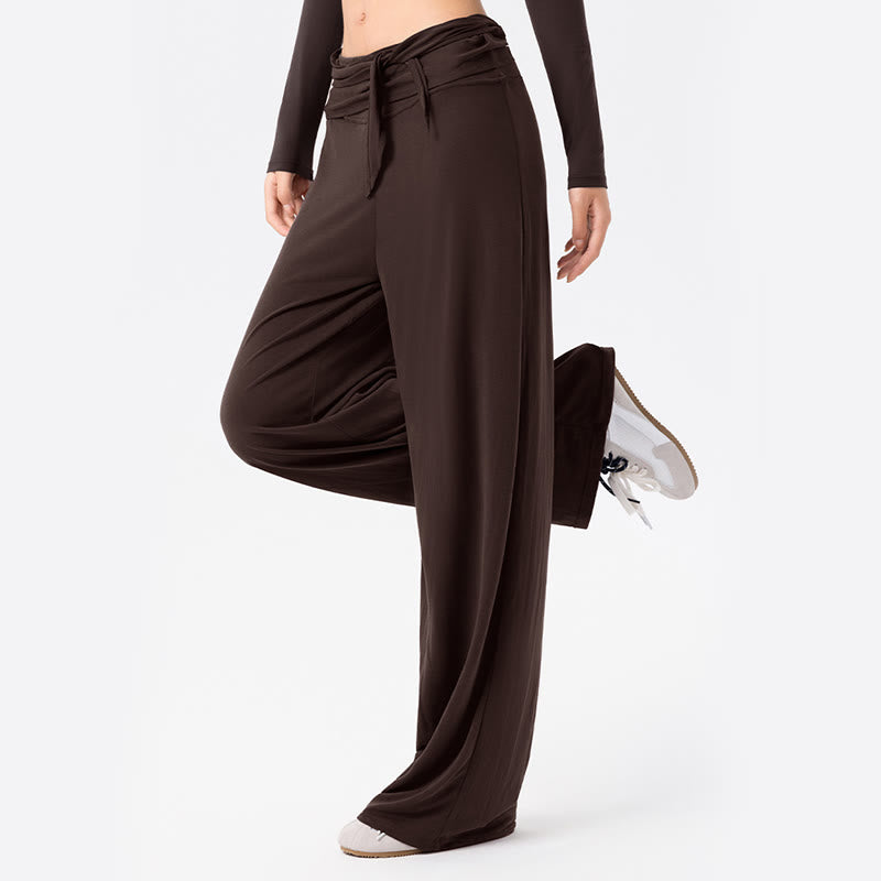 Pantaloni sportivi da donna a gamba larga, traspiranti, con lacci, casual, Buddha Stones - image 13