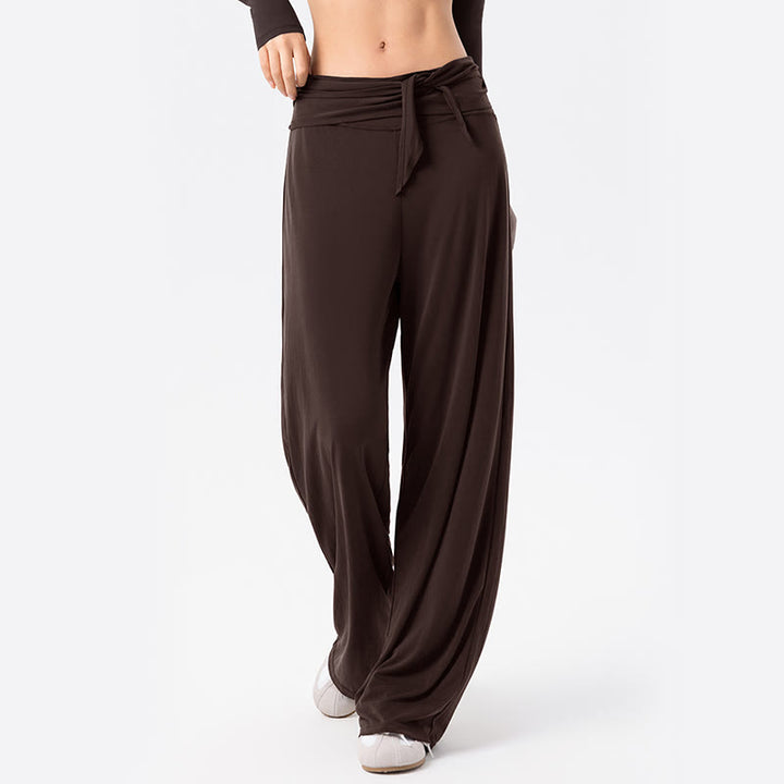 Pantaloni sportivi da donna a gamba larga, traspiranti, con lacci, casual, Buddha Stones - image 10