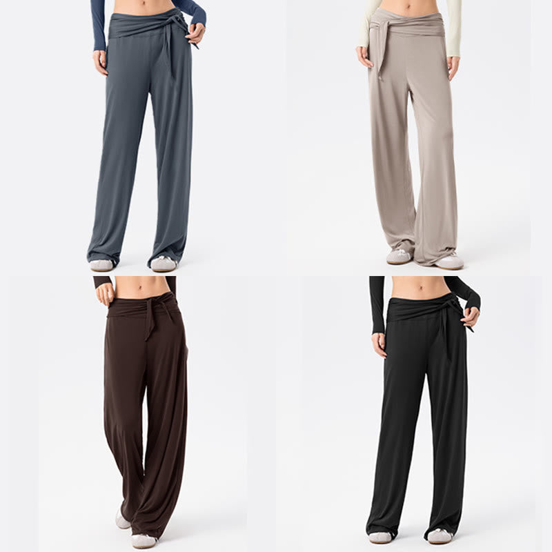 Pantaloni sportivi da donna a gamba larga, traspiranti, con lacci, casual, Buddha Stones - image 18